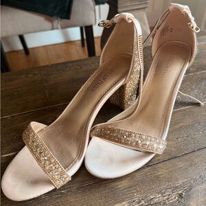 Dream Pairs Champagne Heels with Sparkling Accents 9